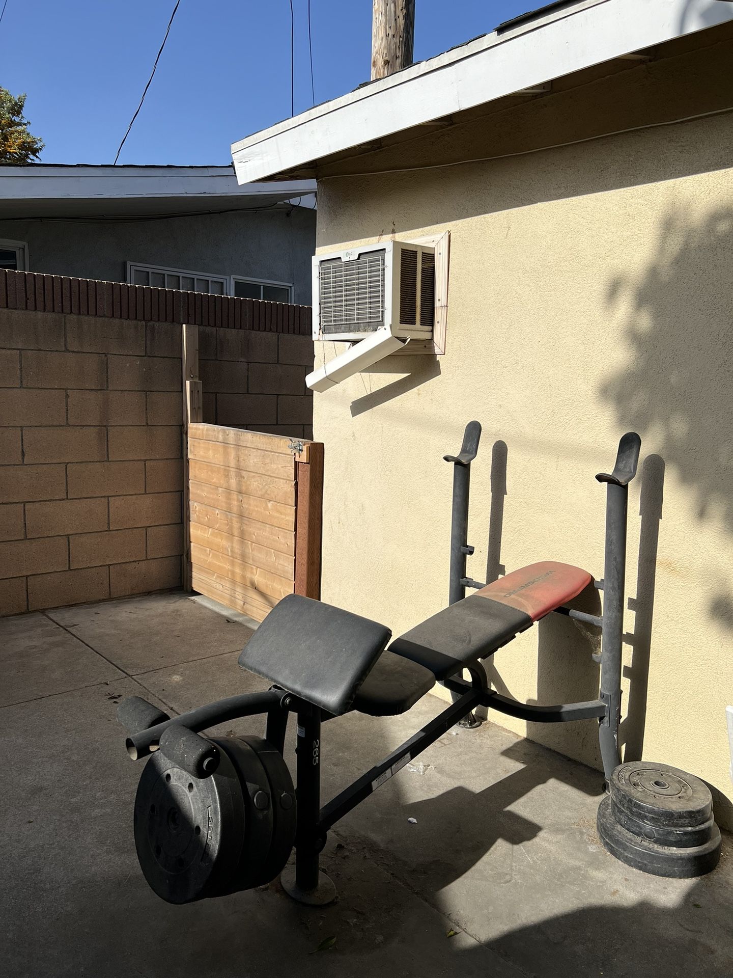 Bench Rack And Weights 