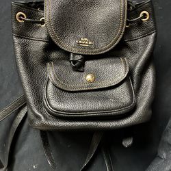 Coach brown mini backpack