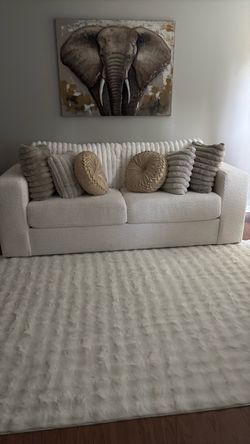Beautiful White Couch and Chase