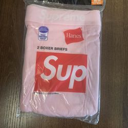 Brand New Supreme Hanes Pink Boxer Briefs Size M for Sale in Los