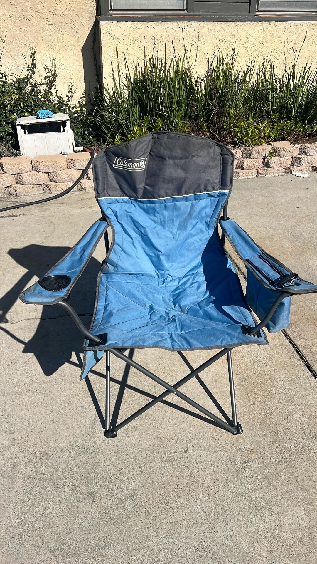 Coleman Camping Chair With Cooler Attached Like New!