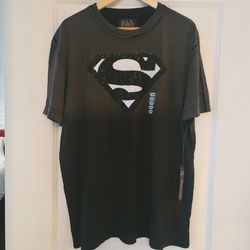XXL SALVAGE SWAROVSKI SUPER MAN TSHIRT NEW W TAGS CRISTALS