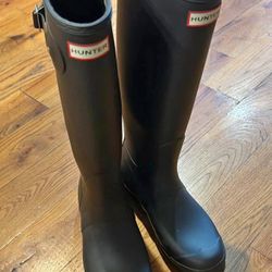 Hunter Original Tall Womens Rain Boots black Size US 8m/9f