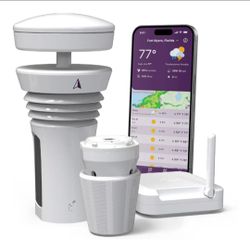 Tempest Weather Station with Built-in Wind Meter, Rain Gauge, and Accurate Weather Forecasts, Wireless, App and Alexa Enabled