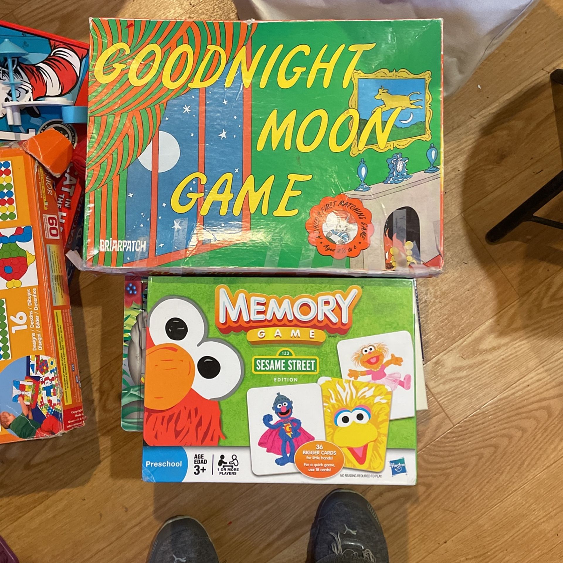 Goodnight Moon Board Game And Sesame Street Memory Game