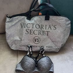 Victoria secrets Duffle bag and push-up bra (Pink) (S)