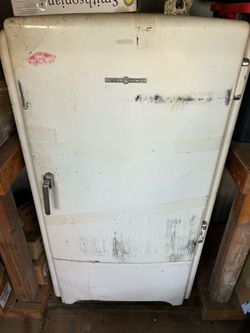 GE refrigerator/wedge wood stove