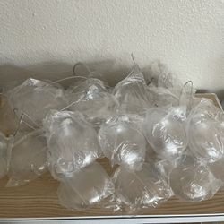 Round Clear Plastic Ornaments (total 24)
