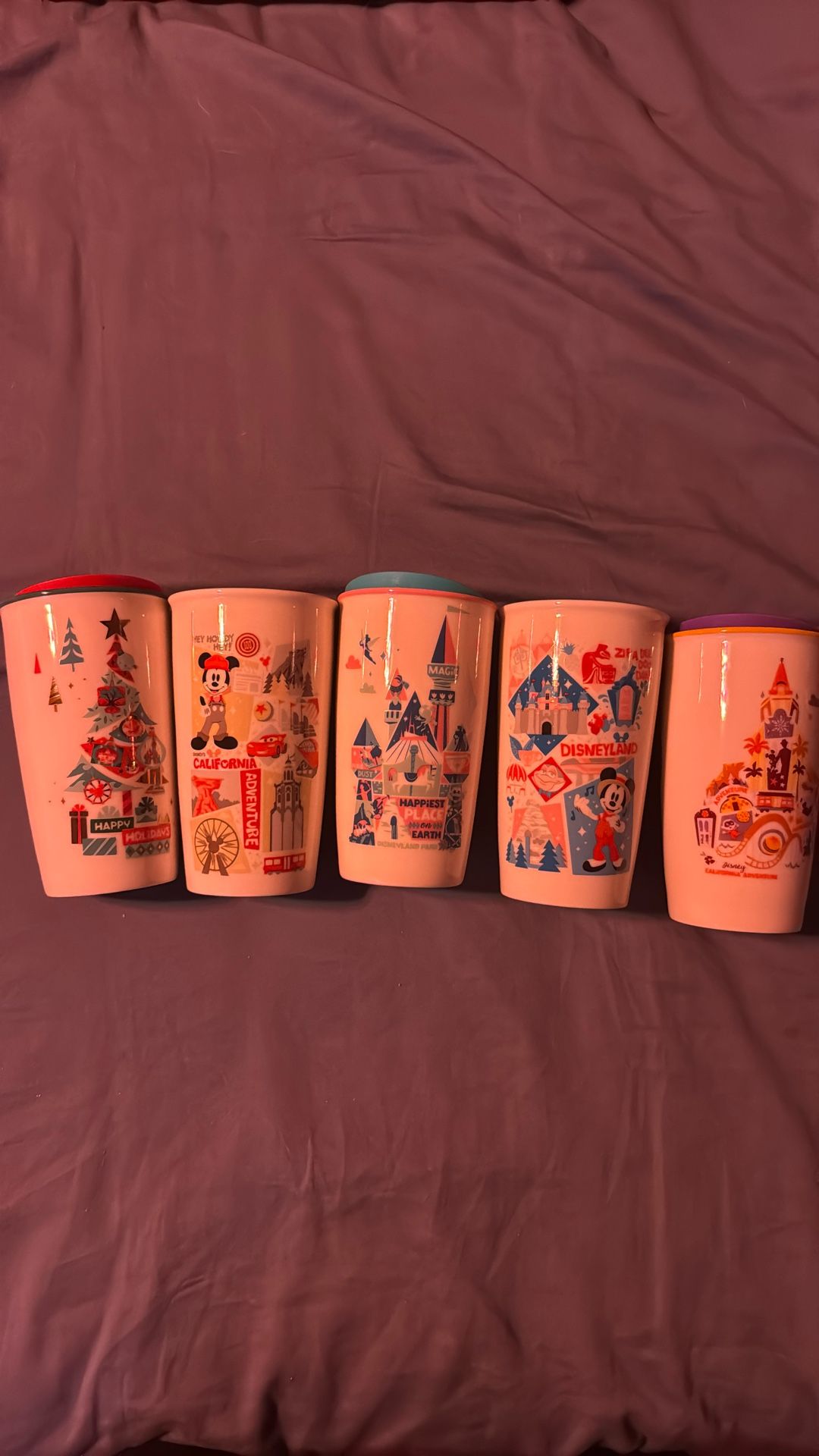Disneyland Starbucks Ceramic Coffee Mug Set 5