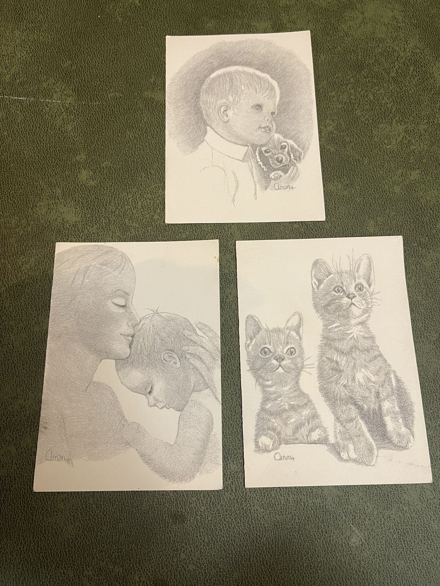Lot of 3 Unused Ann Adams Greeting Cards