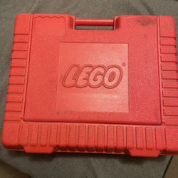 Vintage red Lego carry storage briefcase case 1985 15.5 x 12.5 x 4 Full Of Legos/parts/toys!