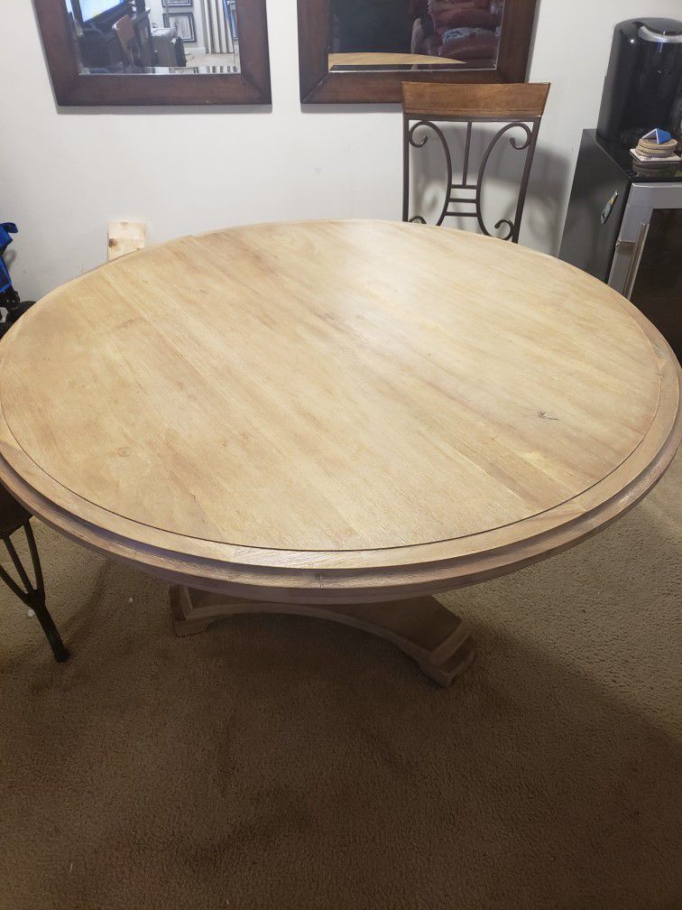 Solid Wood Table And 4 Chairs