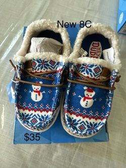 Hey Dude Kids Moccasin Slippers Size 8C