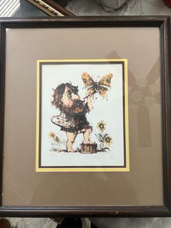 Signed Numbered Lithograph Framed Art Print