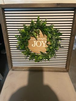 Choose Joy Farmhouse Wall Sign with Wreath