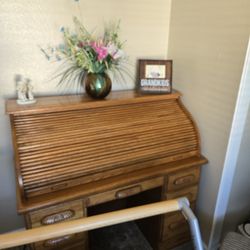 Oak Roll Top Desk