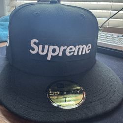 Supreme Jersey Box Logo New Era Fitted Hat