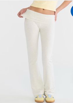 Aeropostale grey fold over flare leggings