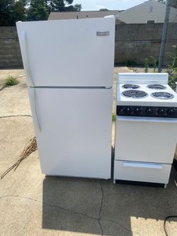 21” Electric Stove  and Small Fridge