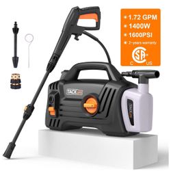 TackLife - Pressure Cleaning High Efficiency 1600 PSI 1.72 GPM 1400 W,