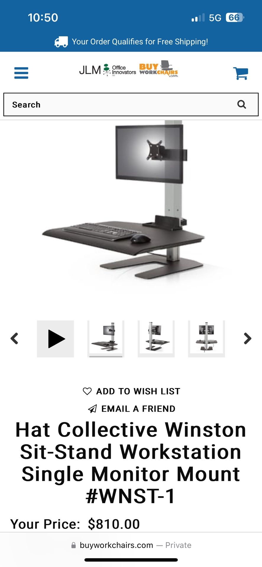 Winston E Single Sit Stand