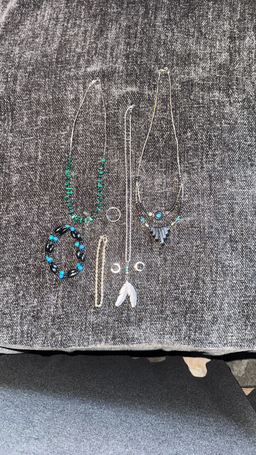 Vintage Turquoise /jade Silver Jewelry