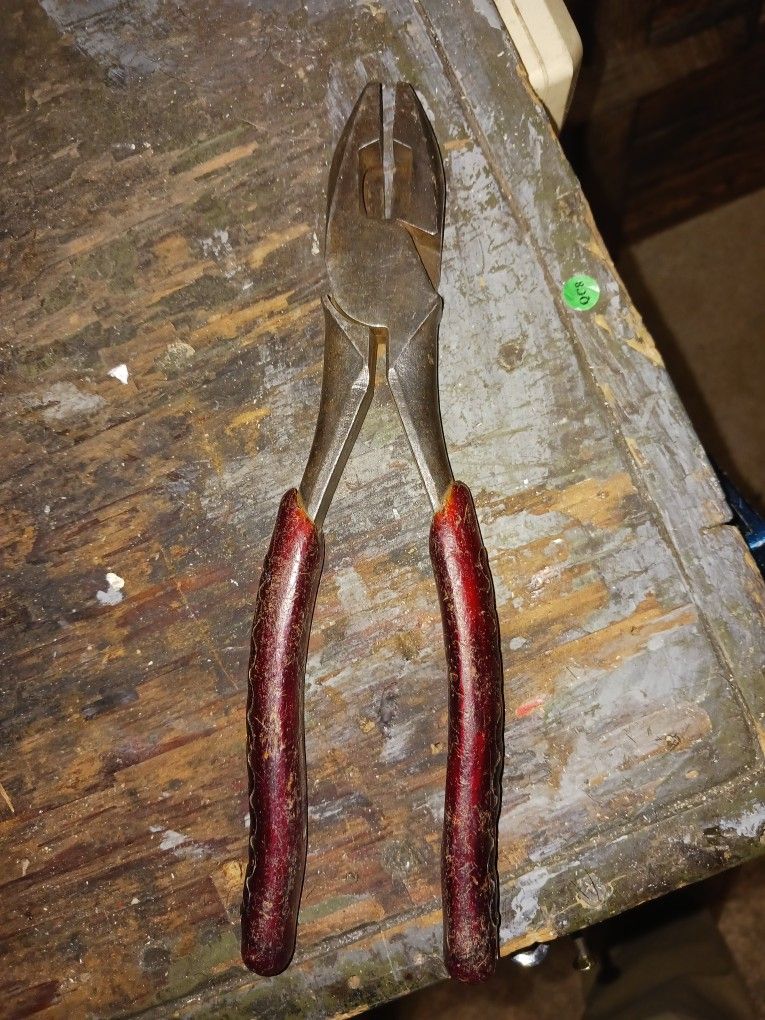 Vintage Klein High-Leverage Plier, N E Type, patented in 1958.