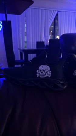 Custom skull print shoes