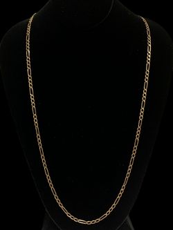 28" 3.5mm Gold figaro chain #31385