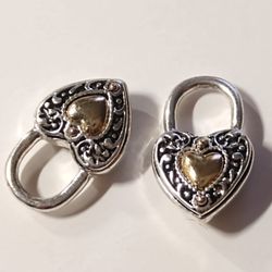 Sterling Silver Heart Shaped Locket Pendants