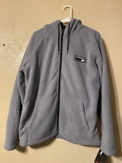 MENS GRAY NEW BALANCE PILE FUR LINED FLEECE JACKET 