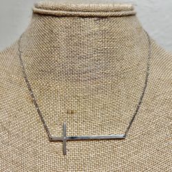 Sterling Silver CROSS Necklace made in ITALY