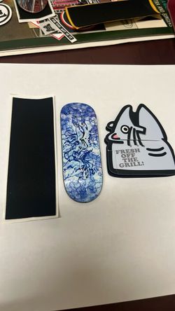 Catfishbbq Strings Freshwater Fingerboard Deck Rare 34mm New Pro Style