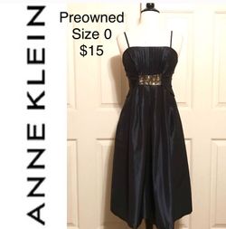 Anne Klein Navy Party Dress Size 0
