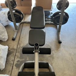 Fitness Gear 300 LB Set With Bench And Rack