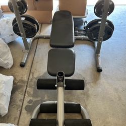 Fitness Gear 300 LB Set With Bench squat Rack