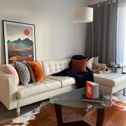 IKEA Morabo Sectional Sofa with Chaise White