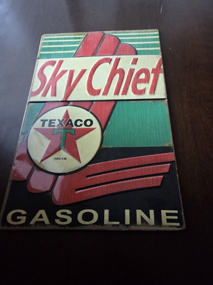Vintage Sky Chief Texaco Sign 