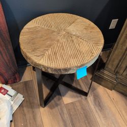 Cast Iron And Wood?? Side Table