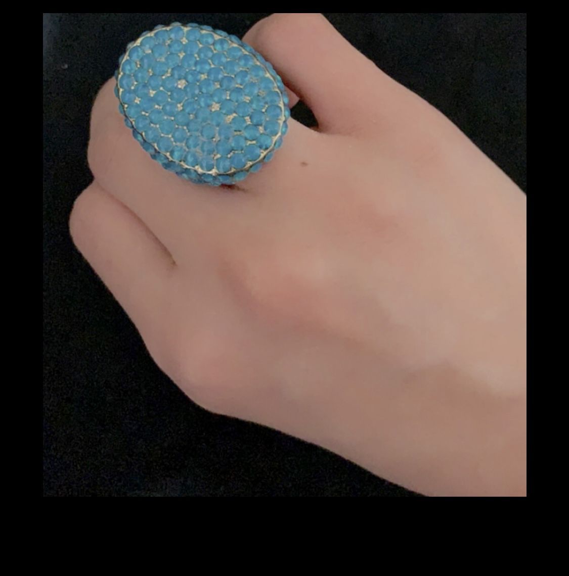Dark Turquoise Stretchable Ring