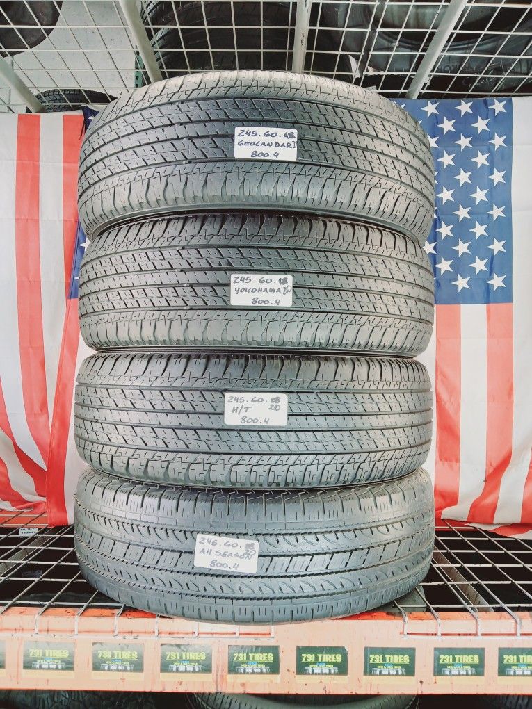 ⭐️ P245/60R20 YOKOHAMA GEOLANDER H/T 245/60R20 ALL SEASON 245 60 20 USED TIRES