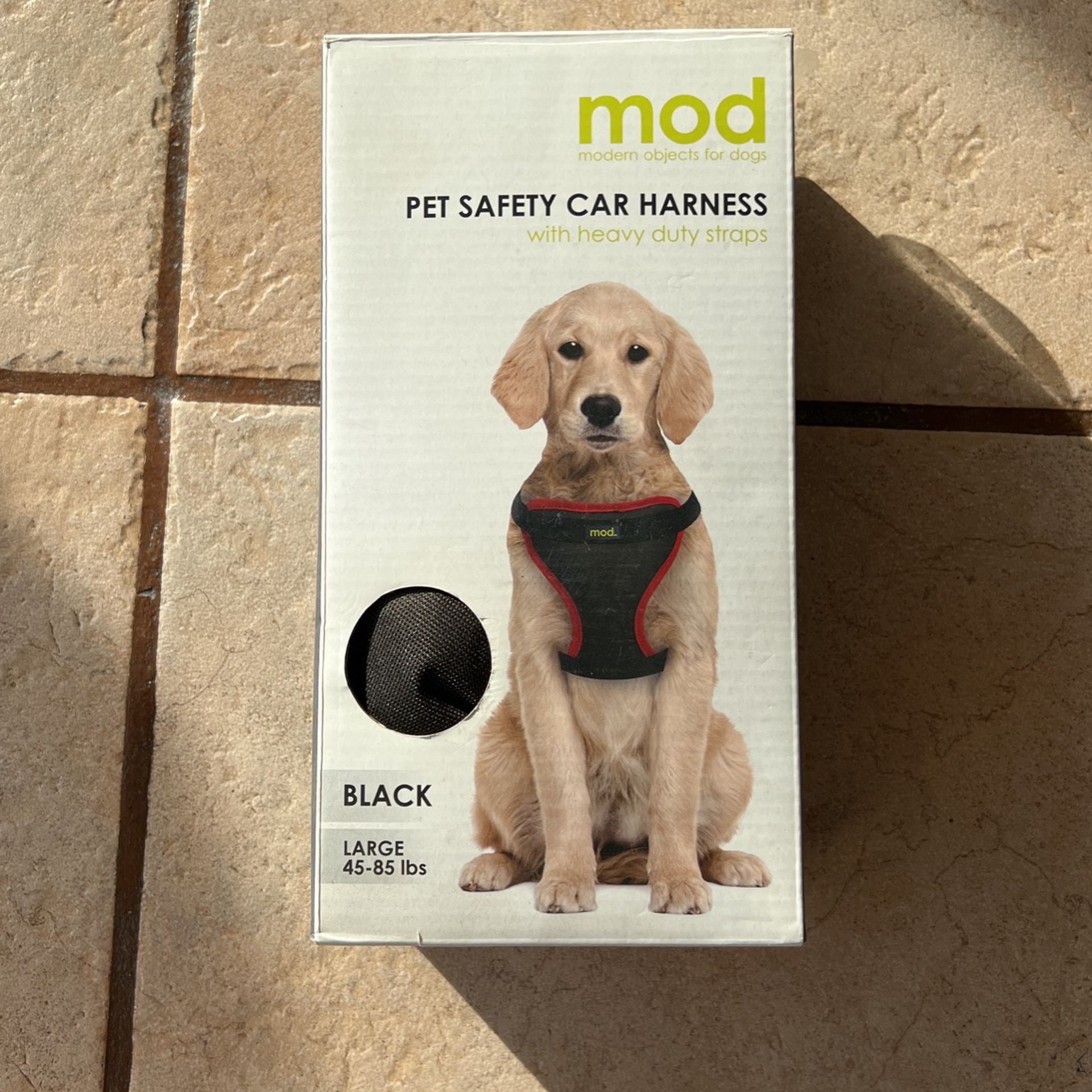 Mod Pet Safety Car Harness Black Large 45-85 lbs