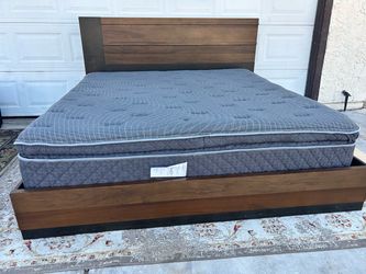 Azalia Rectangular Bed Frame and FREE mattress- READ Description