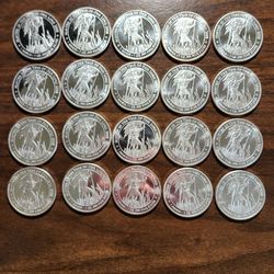 BULK LOT 360 oz .999 Fine Silver 2008 Captain Moroni Rounds BU Collector LDS
