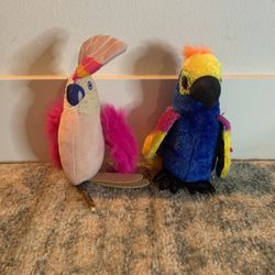 Tropical Bird Plush Set – Toucan & Macaw