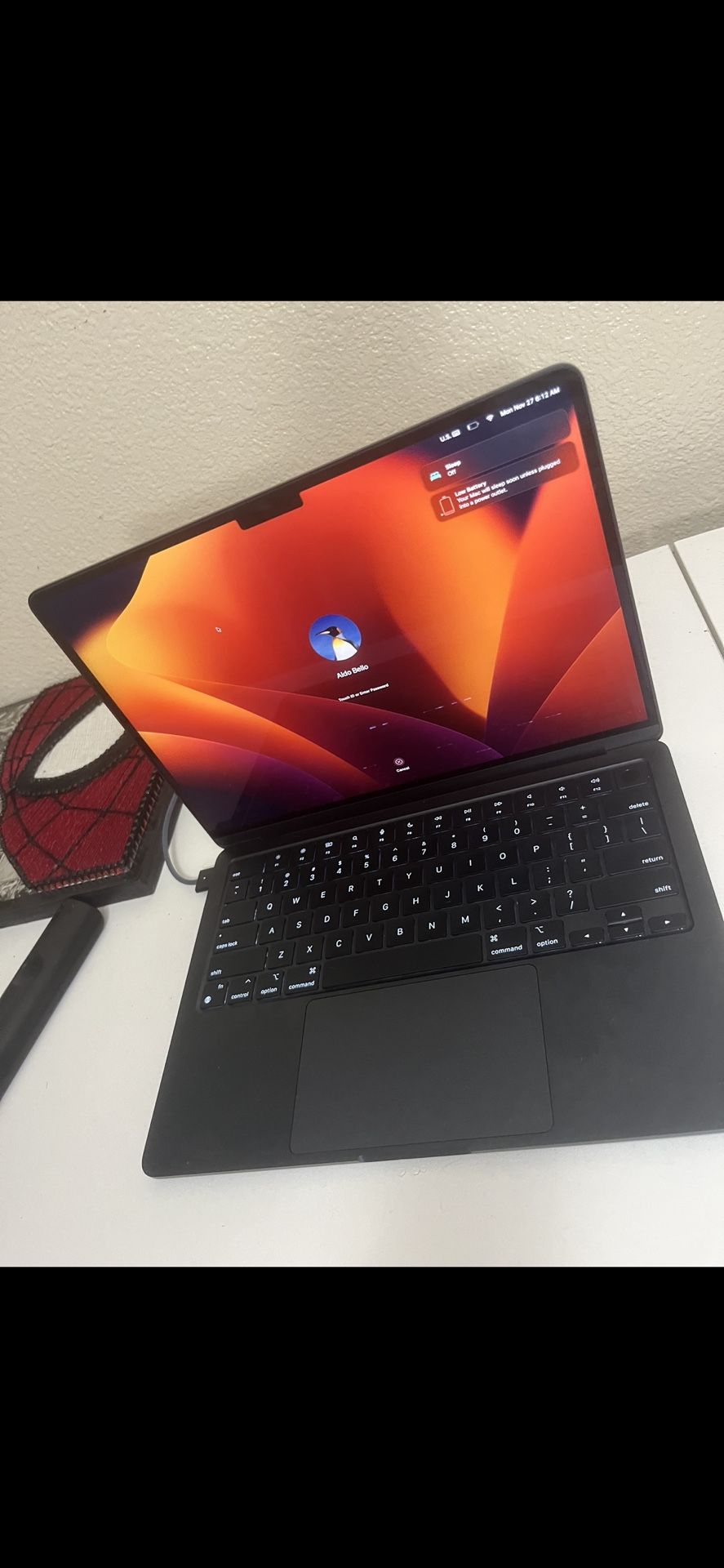 Mac Book Air (barely Used) MacBook Air 13.6" Laptop - Apple M2 chip - 8GB Memory - 256GB SSD - Midnight