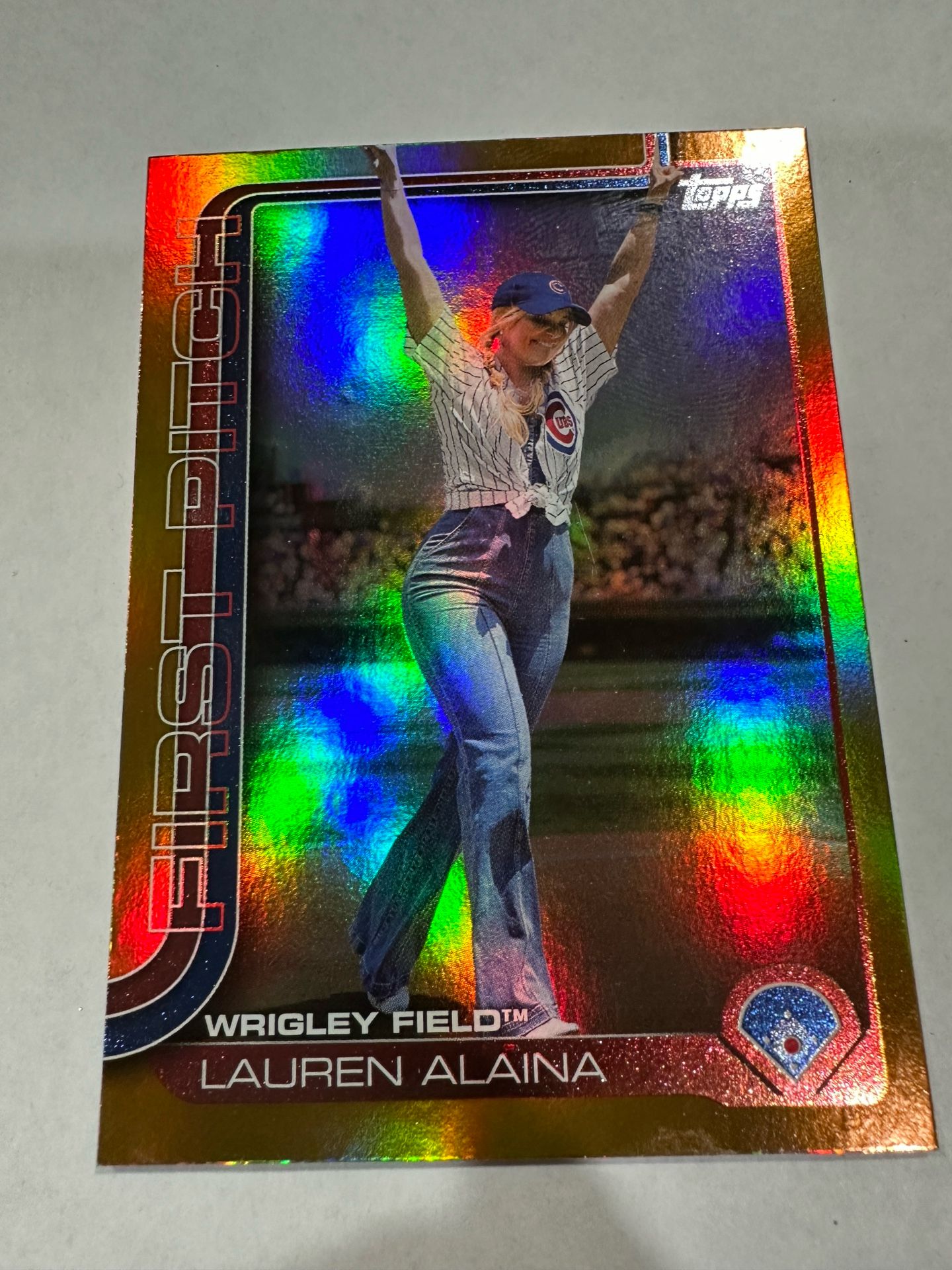 Topps 2025 Gold Foil Baseball Card Lauren Alaina 1 of 50 Rare mint Cond
