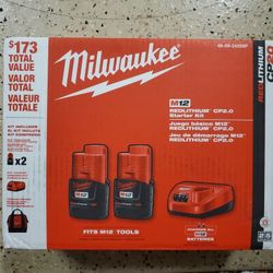 Milwaukee M12 Battery, Charger And bag