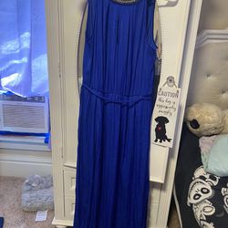 Blue Slit Dress