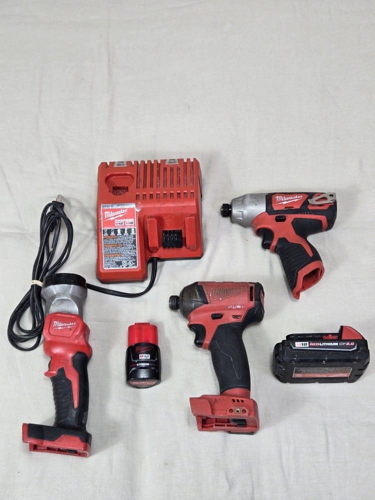 Milwaukee M12 and M18 cordless power tool combo kit